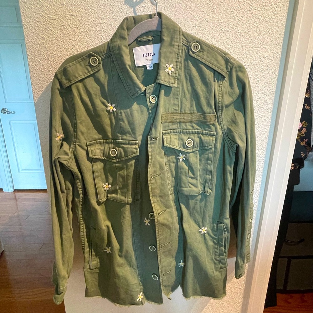 Pistola floral military green jacket small